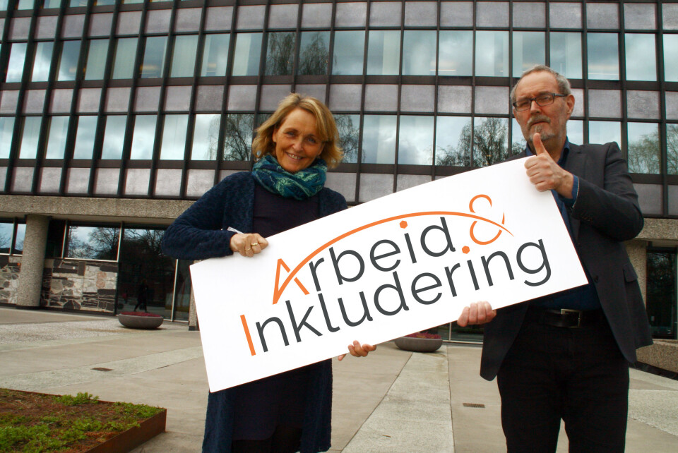 Monica Bergin Grimstad og Johan-Martin Leikvoll. (Foto: NHO Service) Monica Bergin Grimstad og Johan-Martin Leikvoll. (Foto: NHO Service)