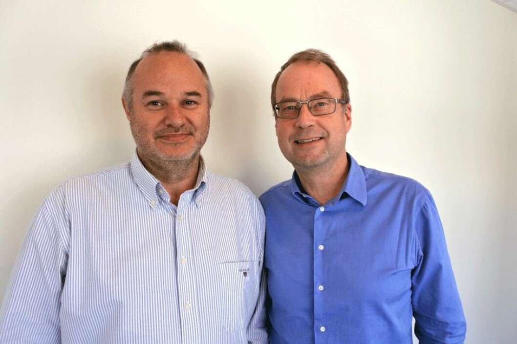 Daglig leder Ketil Ellefsen og adm. direktør Morten Ameln er enige om at Firesafe Tech er en spennende satsning. (Foto: Firesafe)