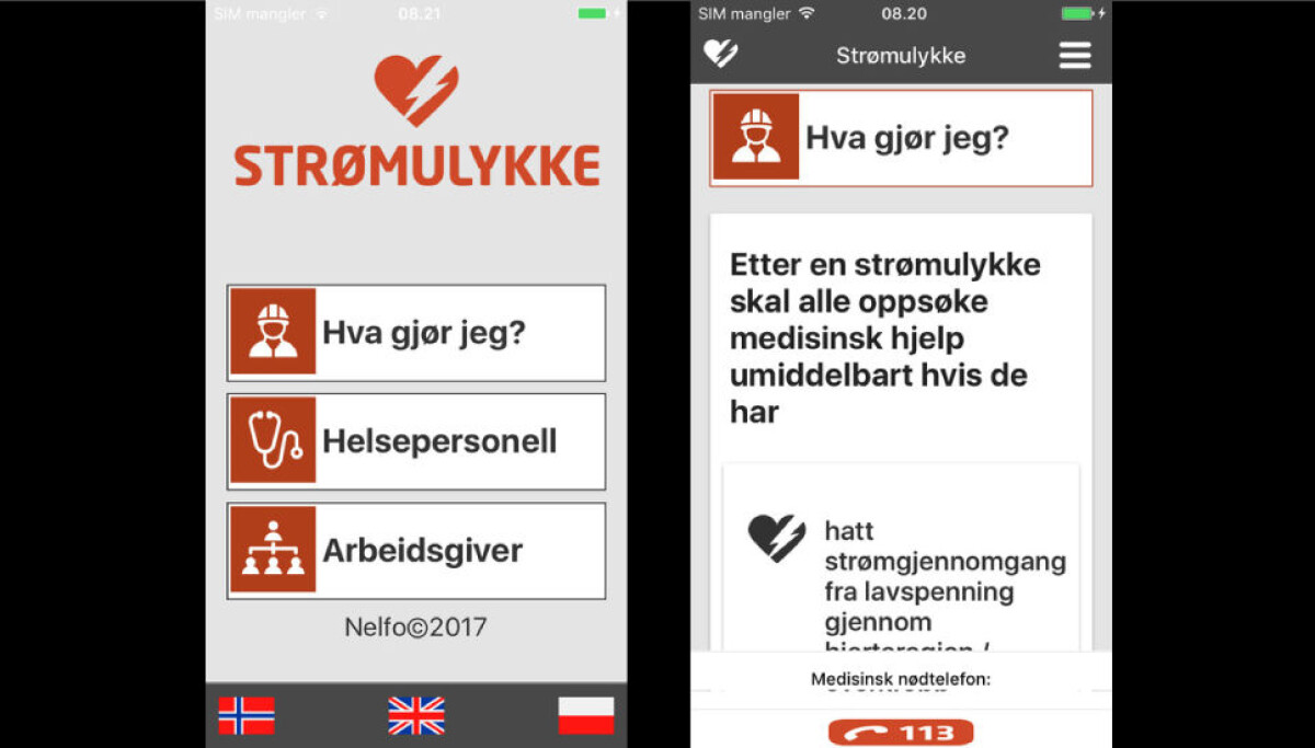 Appen for strømulykker er oppdatert
