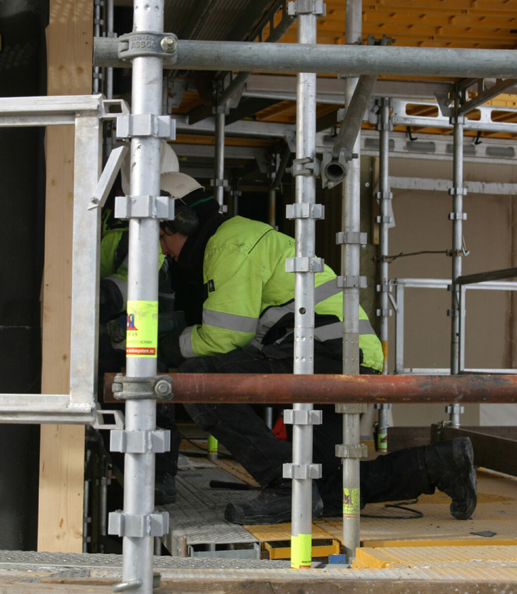 Feil og mangler på stillas er en gjenganger i byggebransjen. (Foto: Jan Tveita) Feil og mangler på stillas er en gjenganger i byggebransjen. (Foto: Jan Tveita)