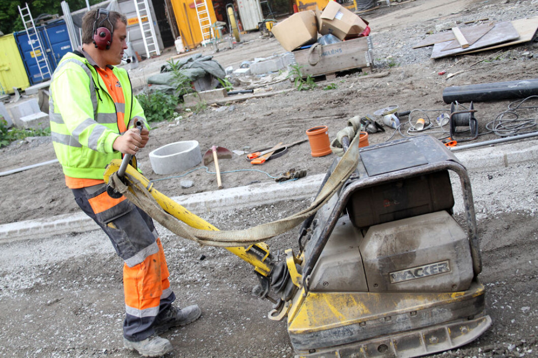 "Hoppetussa” er en maskin som skaper kraftig støy og vibrasjoner. (Foto: Jan Tveita) "Hoppetussa” er en maskin som skaper kraftig støy og vibrasjoner. (Foto: Jan Tveita)