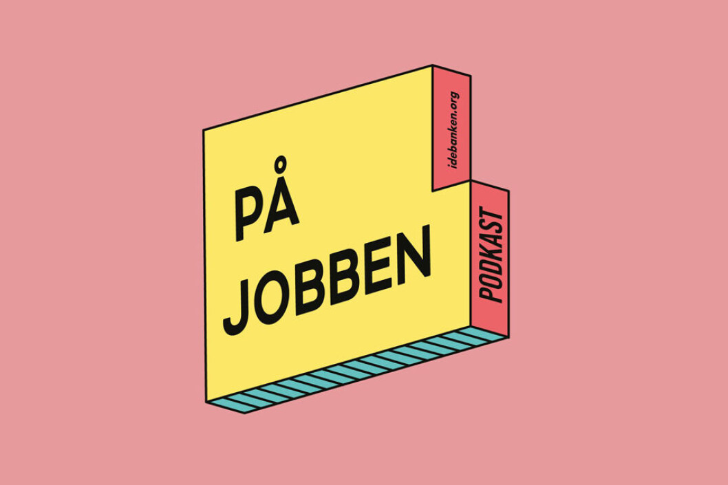 Logo til podkasten På jobben. (Illustrasjon: Idébanken) Logo til podkasten På jobben. (Illustrasjon: Idébanken)