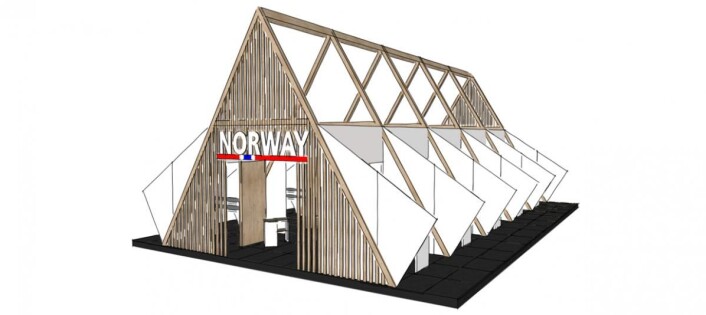 Slik kan en norsk fellespaviljong se ut på A+A 2019. (Illustrasjon: Norsk-Tysk Handelskammer) Slik kan en norsk fellespaviljong se ut på A+A 2019. (Illustrasjon: Norsk-Tysk Handelskammer)