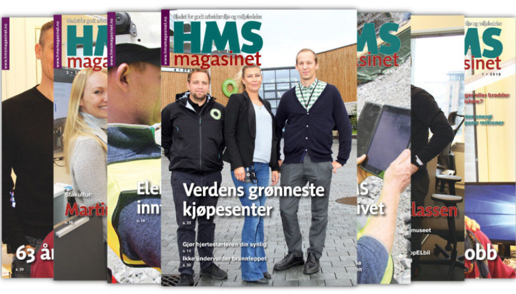 En av forsidene til HMS-magasinet En av forsidene til HMS-magasinet