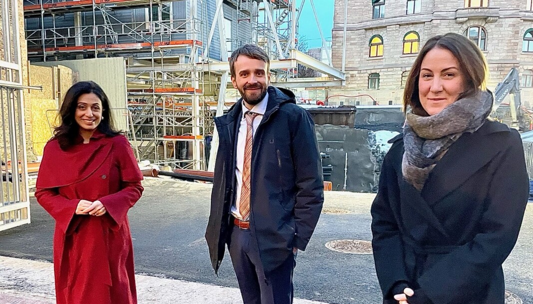 Arbeids- og inkluderingsminister Hadia Tajik, næringsminister Jan Christian Vestre og kunnskapsminister Tonje Brenna. Arbeids- og inkluderingsminister Hadia Tajik, næringsminister Jan Christian Vestre og kunnskapsminister Tonje Brenna.