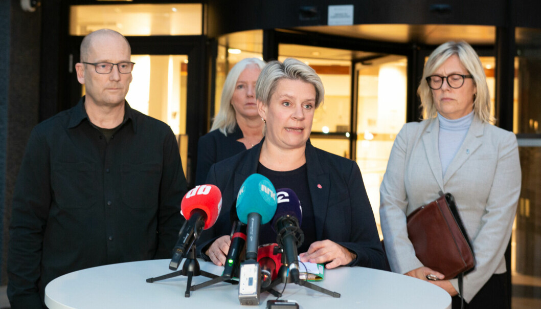 Laber stemning da arbeids- og inkluderingsminister Marte Mjøs Persen kunngjorde tvungen lønnsnemnd i lærerstreiken.