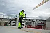 Anleggsarbeider på tak med høydesikring